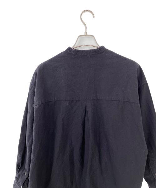 Graphpaper（グラフペーパー）Graphpaper (グラフペーパー) Oxford Oversized Band Collar Shirt ブラック サイズ:Fの古着・服飾アイテム
