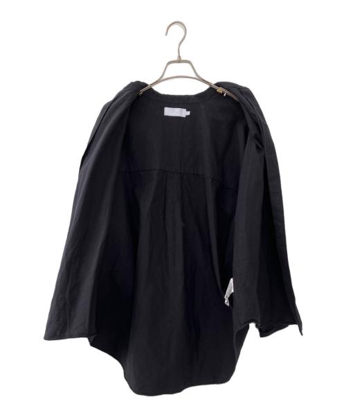 Graphpaper（グラフペーパー）Graphpaper (グラフペーパー) Oxford Oversized Band Collar Shirt ブラック サイズ:Fの古着・服飾アイテム