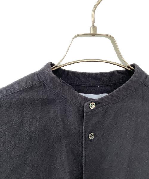 Graphpaper（グラフペーパー）Graphpaper (グラフペーパー) Oxford Oversized Band Collar Shirt ブラック サイズ:Fの古着・服飾アイテム