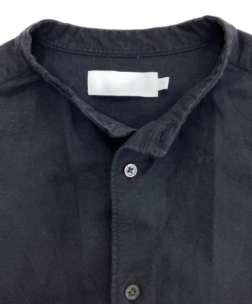 Graphpaper（グラフペーパー）Graphpaper (グラフペーパー) Oxford Oversized Band Collar Shirt ブラック サイズ:Fの古着・服飾アイテム
