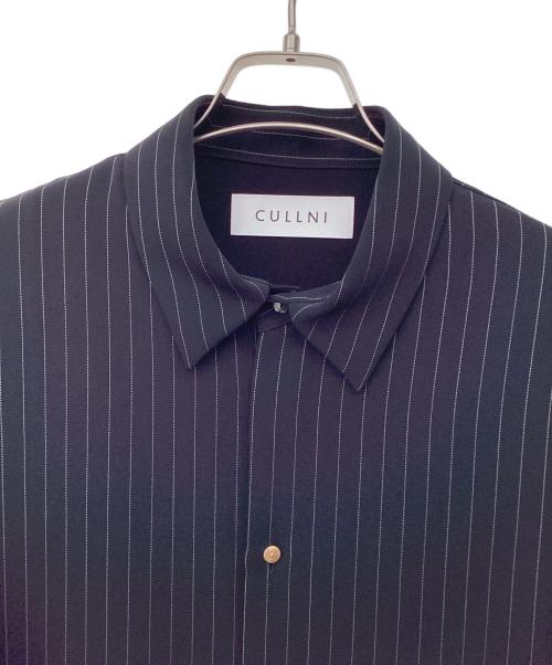 CULLNI（クルニ）CULLNI (クルニ) Asymmetrical Stripe Shirt ブラック サイズ:Sの古着・服飾アイテム