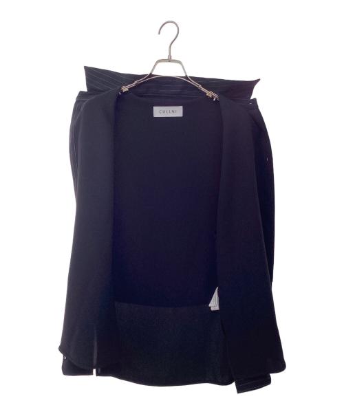 CULLNI（クルニ）CULLNI (クルニ) Asymmetrical Stripe Shirt ブラック サイズ:Sの古着・服飾アイテム