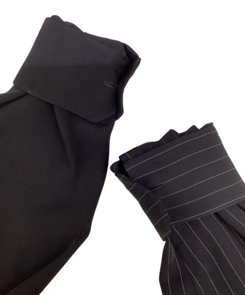 CULLNI（クルニ）CULLNI (クルニ) Asymmetrical Stripe Shirt ブラック サイズ:Sの古着・服飾アイテム