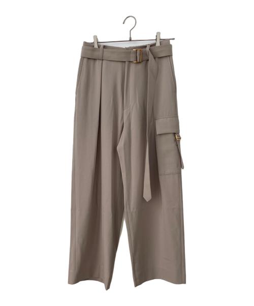 CULLNI（クルニ）CULLNI (クルニ) Chambray Twill Patch Pocket Wide Pants ベージュ サイズ:1の古着・服飾アイテム