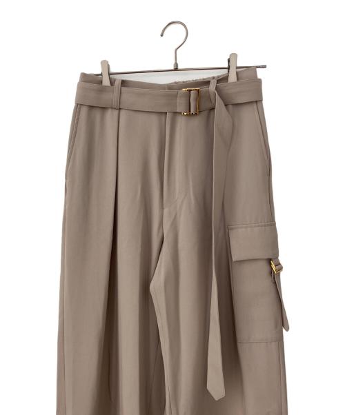 CULLNI（クルニ）CULLNI (クルニ) Chambray Twill Patch Pocket Wide Pants ベージュ サイズ:1の古着・服飾アイテム