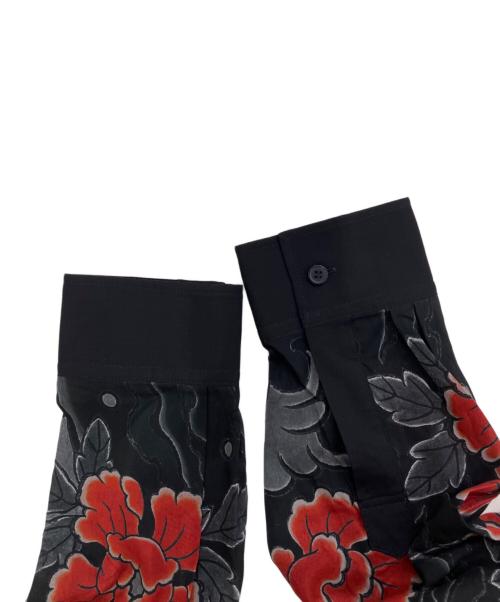 WILDSIDE YOHJI YAMAMOTO（ワイルドサイド ヨウジ ヤマモト）WILDSIDE YOHJI YAMAMOTO (ワイルドサイド ヨウジ ヤマモト) 龍が如くスタジオ Rayon Shirt(花髑髏) シャツ ブラック サイズ:3の古着・服飾アイテム
