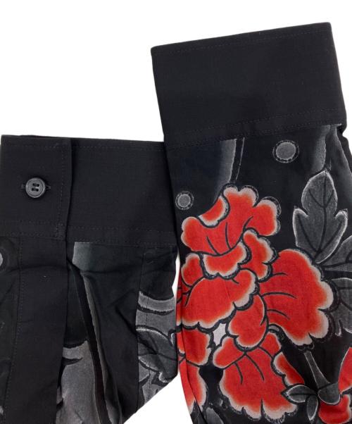 WILDSIDE YOHJI YAMAMOTO（ワイルドサイド ヨウジ ヤマモト）WILDSIDE YOHJI YAMAMOTO (ワイルドサイド ヨウジ ヤマモト) 龍が如くスタジオ Rayon Shirt(花髑髏) シャツ ブラック サイズ:3の古着・服飾アイテム