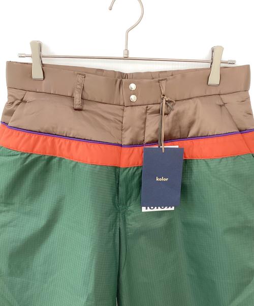 KOLOR（カラー）KOLOR (カラー) ナイロンハーフパンツ グリーン サイズ:1の古着・服飾アイテム