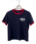 COACHコーチ）の古着「半袖カットソー」｜ネイビー
