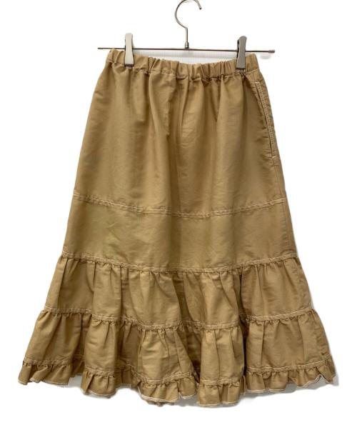 tricot COMME des GARCONS（トリココムデギャルソン）tricot COMME des GARCONS (トリココムデギャルソン) ティアードスカート ベージュ サイズ:Fの古着・服飾アイテム