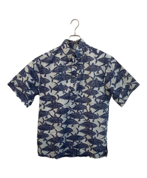 KAHALA（カハラ）KAHALA (カハラ) プルオーバーシャツ ネイビー×ライトグレー サイズ:Mの古着・服飾アイテム