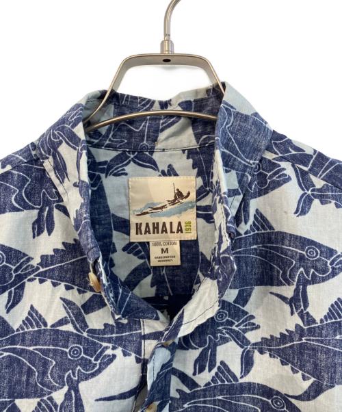 KAHALA（カハラ）KAHALA (カハラ) プルオーバーシャツ ネイビー×ライトグレー サイズ:Mの古着・服飾アイテム