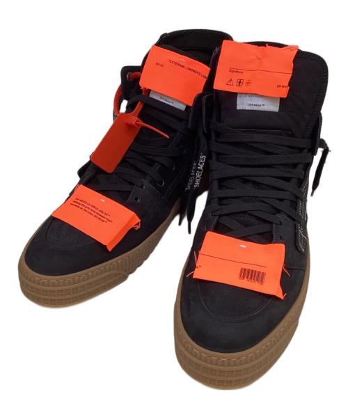 OFF-WHITE（オフホワイト）OFF-WHITE (オフホワイト) CUP SOLE 3.0 ハイカットスニーカー ブラック×オレンジ サイズ:44の古着・服飾アイテム