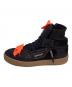 OFF-WHITE (オフホワイト) CUP SOLE 3.0 ハイカットスニーカー ブラック×オレンジ サイズ:44：15000円