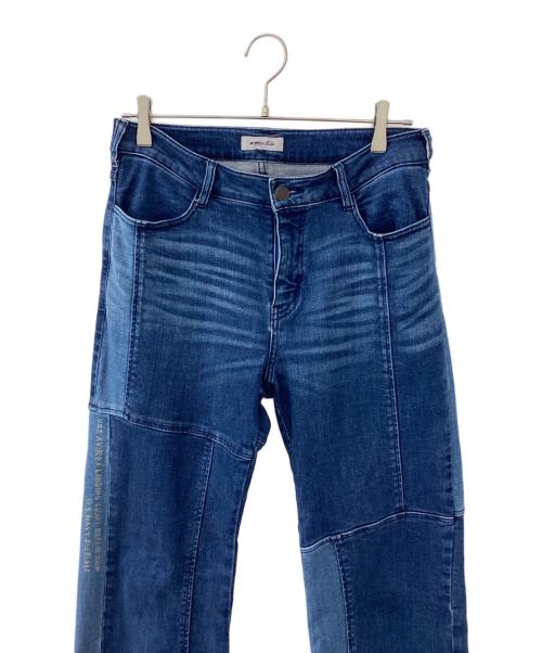 AVIREX（アヴィレックス）AVIREX (アヴィレックス) リメイクデニムパンツ ブルー サイズ:Lの古着・服飾アイテム