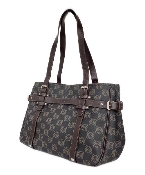 LOEWE（ロエベ）LOEWE (ロエベ) ハンドバッグ　アナグラム ダークブラウンの古着・服飾アイテム