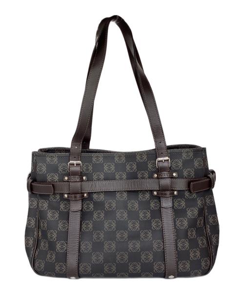 LOEWE（ロエベ）LOEWE (ロエベ) ハンドバッグ　アナグラム ダークブラウンの古着・服飾アイテム