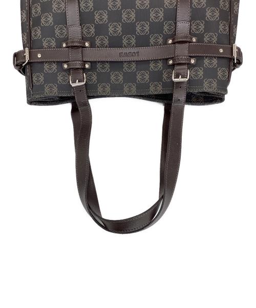 LOEWE（ロエベ）LOEWE (ロエベ) ハンドバッグ　アナグラム ダークブラウンの古着・服飾アイテム