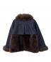 THINK FUR (シンクファー) ファー付きデニムジャケット インディゴ×ブラウン サイズ:M：20000円