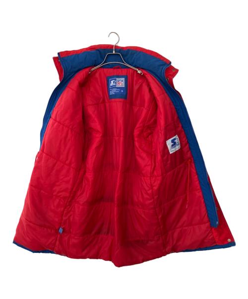 STARTER（スターター）STARTER (スターター) 中綿コート ブルー×レッド サイズ:Mの古着・服飾アイテム