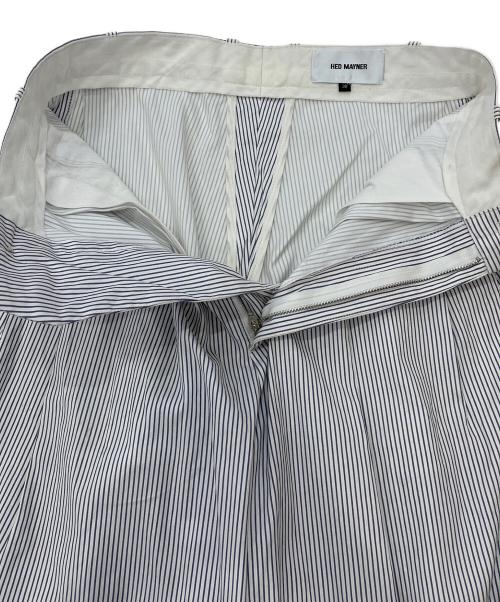 Hed Mayner（ヘド メイナー）Hed Mayner (ヘド メイナー) パンツ ホワイト×ブルー サイズ:38の古着・服飾アイテム