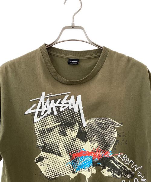 stussy（ステューシー）stussy (ステューシー) 半袖カットソー カーキ サイズ:Mの古着・服飾アイテム