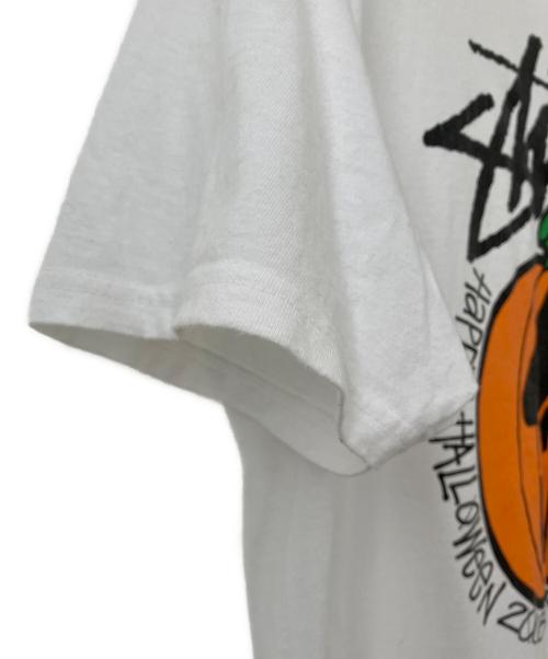 stussy（ステューシー）stussy (ステューシー) 半袖カットソー　2008年ハロウィン限定 ホワイト サイズ:Lの古着・服飾アイテム
