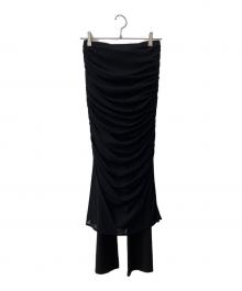 Sea Room lynn（シールームリン）の古着「レイヤードスカート　Basic Flare Bottoms Layered Skirt set」｜ブラック