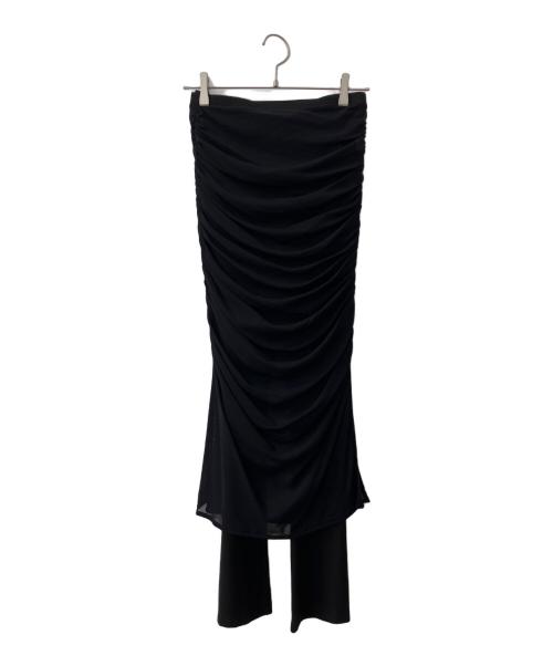 Sea Room lynn（シールームリン）Sea Room lynn (シールームリン) レイヤードスカート　Basic Flare Bottoms Layered Skirt set ブラック サイズ:Mの古着・服飾アイテム