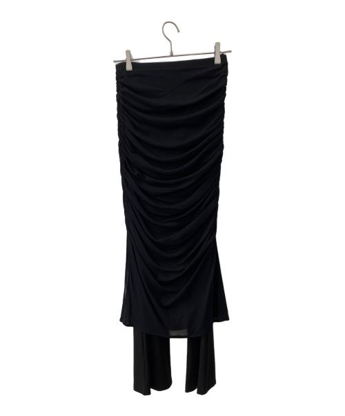 Sea Room lynn（シールームリン）Sea Room lynn (シールームリン) レイヤードスカート　Basic Flare Bottoms Layered Skirt set ブラック サイズ:Mの古着・服飾アイテム