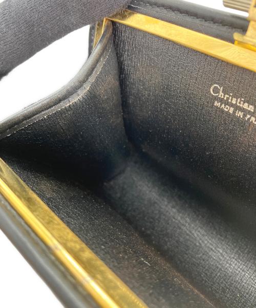 Christian Dior（クリスチャン ディオール）Christian Dior (クリスチャン ディオール) がま口ポーチ ブラックの古着・服飾アイテム