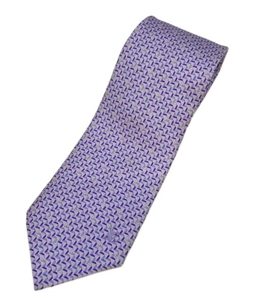 LOUIS VUITTON（ルイ ヴィトン）LOUIS VUITTON (ルイ ヴィトン) ネクタイ パープル×ホワイト サイズ:　の古着・服飾アイテム