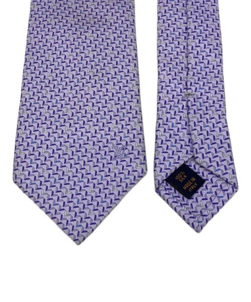 LOUIS VUITTON（ルイ ヴィトン）LOUIS VUITTON (ルイ ヴィトン) ネクタイ パープル×ホワイト サイズ:　の古着・服飾アイテム