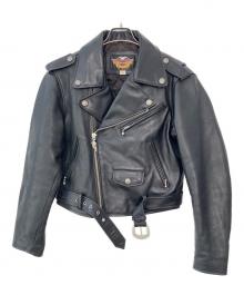HARLEY-DAVIDSON（ハーレーダビッドソン）の古着「ダブルライダースジャケット」｜ブラック