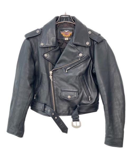 HARLEY-DAVIDSON（ハーレーダビッドソン）HARLEY-DAVIDSON (ハーレーダビッドソン) ダブルライダースジャケット ブラック サイズ:Sの古着・服飾アイテム