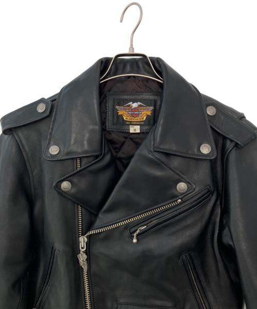 HARLEY-DAVIDSON（ハーレーダビッドソン）HARLEY-DAVIDSON (ハーレーダビッドソン) ダブルライダースジャケット ブラック サイズ:Sの古着・服飾アイテム
