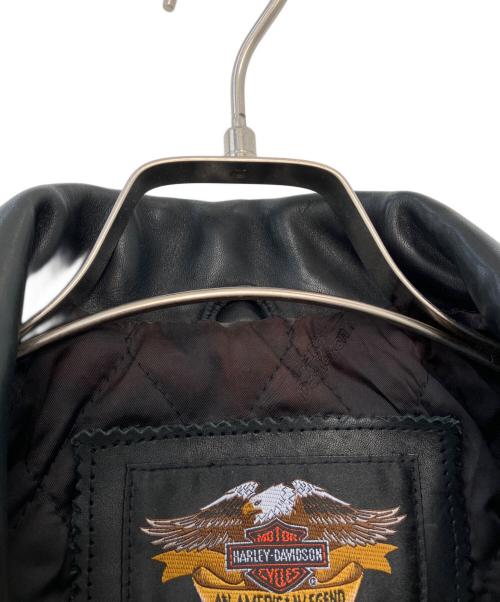 HARLEY-DAVIDSON（ハーレーダビッドソン）HARLEY-DAVIDSON (ハーレーダビッドソン) ダブルライダースジャケット ブラック サイズ:Sの古着・服飾アイテム