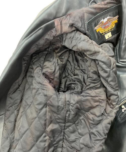 HARLEY-DAVIDSON（ハーレーダビッドソン）HARLEY-DAVIDSON (ハーレーダビッドソン) ダブルライダースジャケット ブラック サイズ:Sの古着・服飾アイテム
