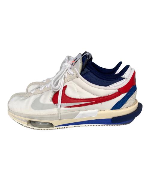 NIKE（ナイキ）NIKE (ナイキ) sacai (サカイ) スニーカ　ZOOM CORTEZ SP ホワイト×レッド サイズ:27.5の古着・服飾アイテム