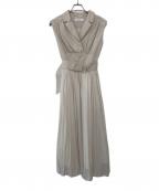 HER LIP TOハーリップトゥ）の古着「Classic Oxford Belted Dress」｜ライトグレー