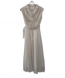 HER LIP TO（ハーリップトゥ）の古着「Classic Oxford Belted Dress」｜ライトグレー