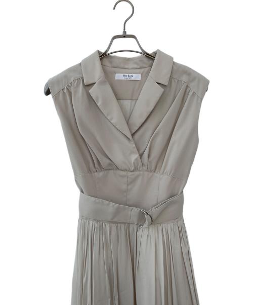 HER LIP TO（ハーリップトゥ）HER LIP TO (ハーリップトゥ) Classic Oxford Belted Dress ライトグレー サイズ:Mの古着・服飾アイテム