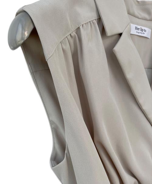 HER LIP TO（ハーリップトゥ）HER LIP TO (ハーリップトゥ) Classic Oxford Belted Dress ライトグレー サイズ:Mの古着・服飾アイテム
