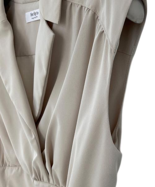 HER LIP TO（ハーリップトゥ）HER LIP TO (ハーリップトゥ) Classic Oxford Belted Dress ライトグレー サイズ:Mの古着・服飾アイテム