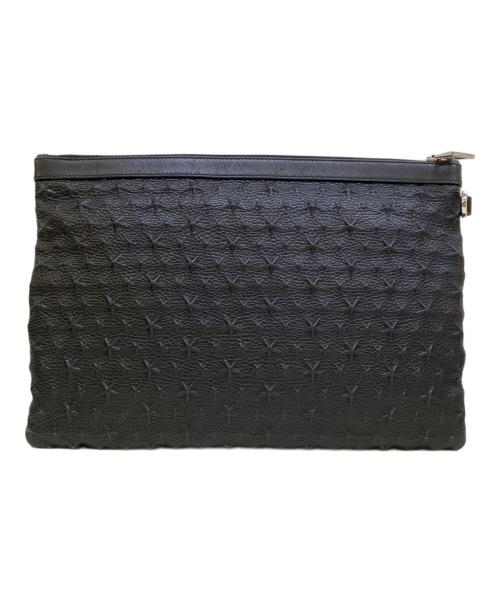 JIMMY CHOO（ジミーチュウ）JIMMY CHOO (ジミーチュウ) クラッチバッグ ブラックの古着・服飾アイテム