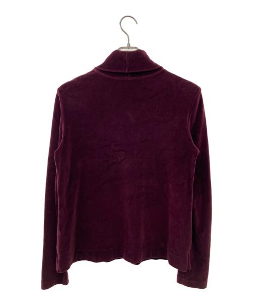 GUCCI（グッチ）GUCCI (グッチ) ベロアタートルネックカットソー ワインレッド サイズ:Mの古着・服飾アイテム