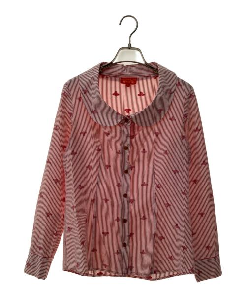 Vivienne Westwood RED LABEL（ヴィヴィアンウエストウッドレッドレーベル）Vivienne Westwood RED LABEL (ヴィヴィアンウエストウッドレッドレーベル) 長袖ブラウス レッド サイズ:1の古着・服飾アイテム
