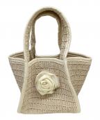 HER LIP TOハーリップトゥ）の古着「Rose Straw Tote Bag」｜ホワイト