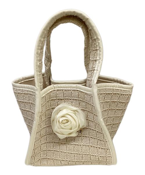 HER LIP TO（ハーリップトゥ）Her lip to (ハーリップトゥ) Rose Straw Tote Bag ホワイトの古着・服飾アイテム