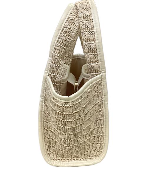 HER LIP TO（ハーリップトゥ）Her lip to (ハーリップトゥ) Rose Straw Tote Bag ホワイトの古着・服飾アイテム